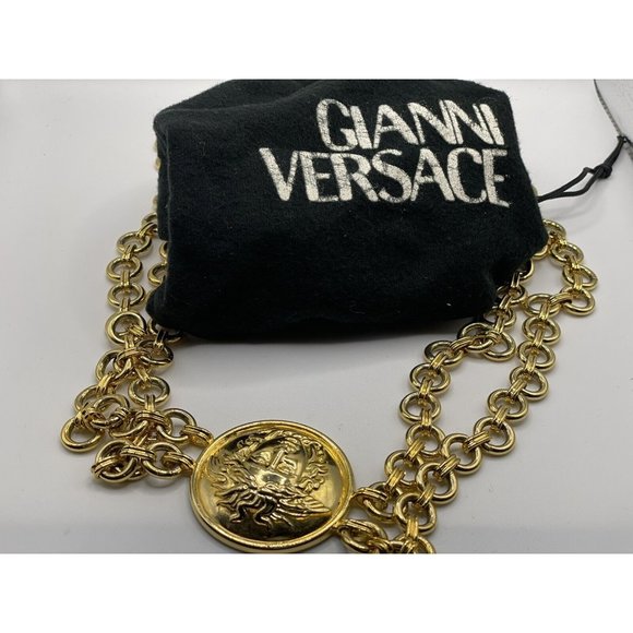 GIANNI VERSACE Medusa Gold Plated Coin Belt Chain Gianni Versace main image 8
